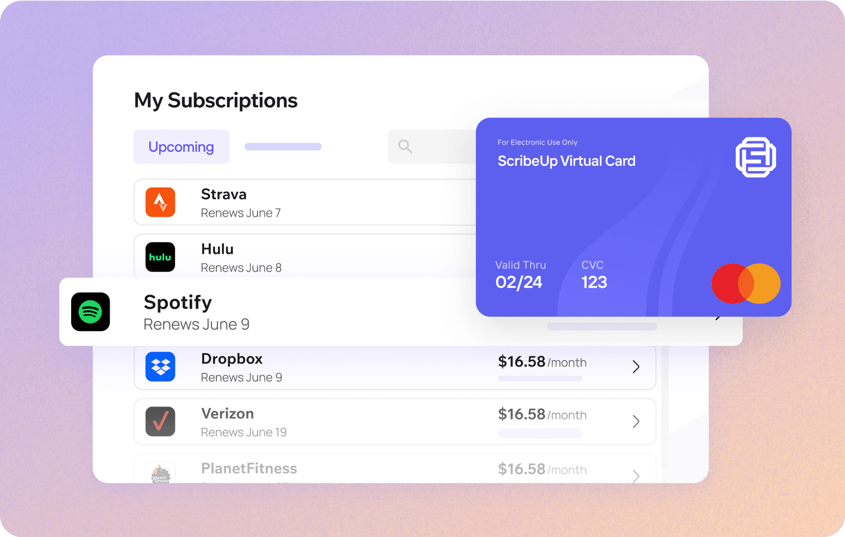 Subscriptions are so much more enjoyable when they’re managed for you.